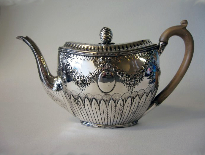 Antique silver teapot