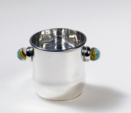 Silver christening beaker