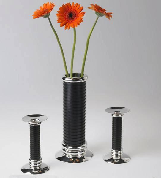 Vase and candlesticks