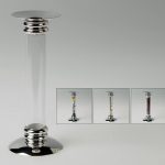 Silver and glass candlestick